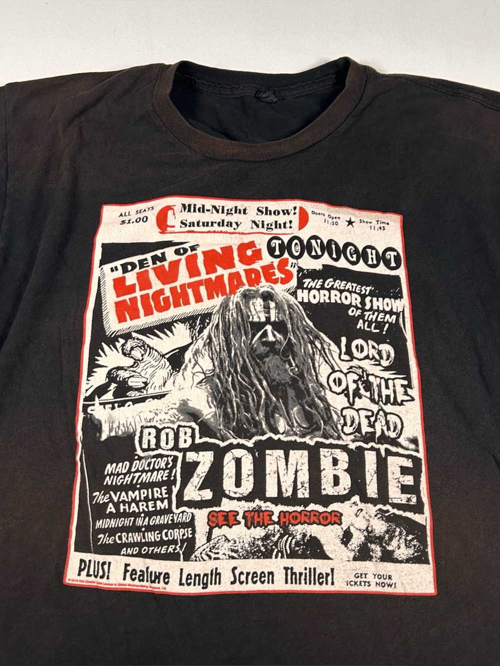 vintage rob zombie Den Of Living Monsters Tee-Sz Large Faded